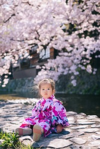 京都櫻花祭,親子和服寫真